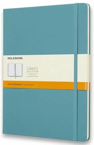 Moleskine: Zápisník tvrdý linkovaný modrozelený XL