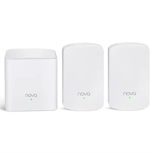 Router Tenda Nova MW5 WiFi Mesh (3-pack) + ZDARMA sledování TV na 3 měsíce biely Wi-Fi mesh router (3 ks v balení) • pokryje až 300 m² • pripojí až 60