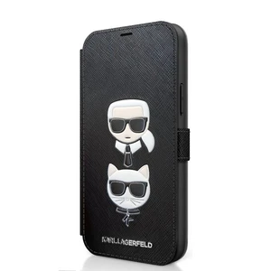 Tok Karl Lagerfeld Saffiano K&C Heads Book  Apple iPhone 12/12 Pro, black