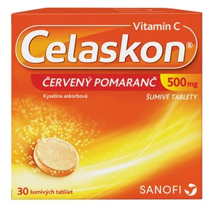 Celaskon Vitamín C 500 mg Červený pomaranč 30 šumivých tabliet