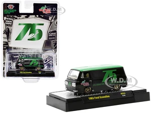 1963 Ford Econoline Van Black with Green Top "Turtle Wax Celebrating 75 Years of Innovation" Limited Edition to 5500 pieces Worldwide 1/64 Diecast Mo