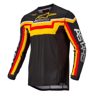 Motokrosový dres Alpinestars Techstar Quadro černá/žlutá/mandarinka  M