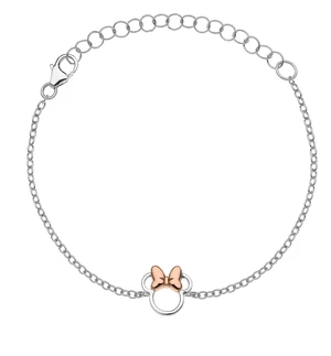 Disney Slušivý stříbrný bicolor náramek Minnie Mouse BS00027TL-55