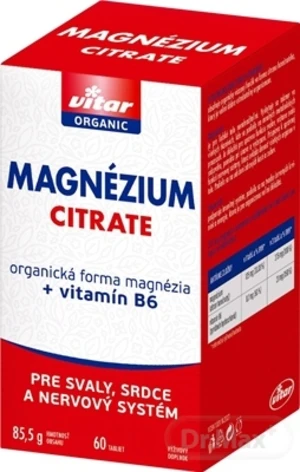 VITAR MAGNÉZIUM CITRATE + vitamín B6