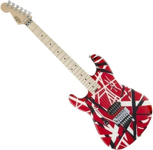 EVH Striped Series MN Red Black and White Stripes Elektrická kytara