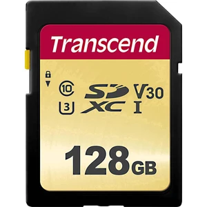 Transcend Premium 500S SDXC karta 128 GB Class 10, UHS-I, UHS-Class 3, v30 Video Speed Class