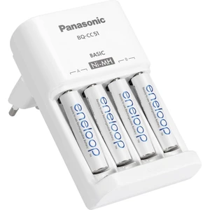 Panasonic BQ-CC51 + 4x eneloop AAA nabíjačka na okrúhle akumulátory NiMH micro (AAA), mignon (AA)