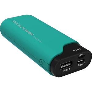 RealPower PB-5000C powerbanka 5000 mAh  lítiová  zelená