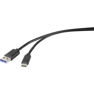 Renkforce #####USB-Kabel #####USB 3.2 Gen1 (USB 3.0 / USB 3.1 Gen1) #####USB-A Stecker, #####USB-C™ Stecker 15.00 cm čie