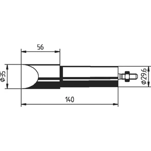 Ersa 552MZ spájkovací hrot dlátová forma, zosilnená, poniklovaná Veľkosť hrotov 35 mm  obsah, množstvo obsiahnutého obsa