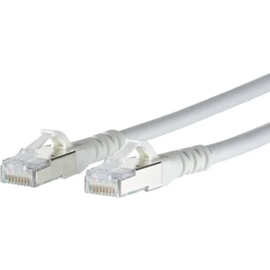 Metz Connect 1308450588-E RJ45 sieťové káble, prepojovacie káble CAT 6A S/FTP 0.50 m biela s ochranou 1 ks