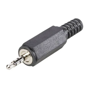 BKL Electronic 1107020 jack konektor 2.5 mm zástrčka, rovná Pólov: 4 stereo čierna 1 ks