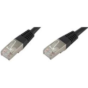 Síťový kabel RJ45 econ connect F6TP0,25SW, CAT 6, S/FTP, 25.00 cm, černá