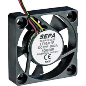 Axiální ventilátor SEPA LF40J12SE22 111111404, 12 V/DC, 20 dB, (d x š x v) 40 x 40 x 10 mm