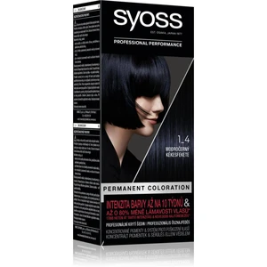 Syoss Color permanentní barva na vlasy odstín 1-4 Blue Black 2x50 ml