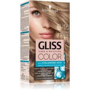 Schwarzkopf Gliss Color permanentní barva na vlasy odstín 8-16 Přirozený popelavý blond 60 ml