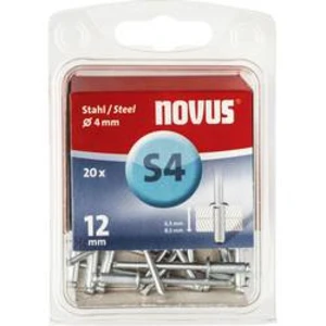 Slepý nýt Novus 045-0037, (Ø x d) 4 mm x 12 mm, ocel, 20 ks