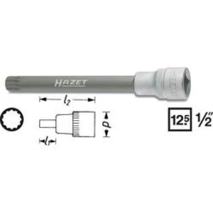 Nástrčný klíč Hazet 10 mm, čtyřzub (XZN), 1/2", Speciální ocel 990SLG-10