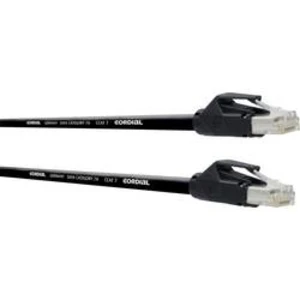 Síťový kabel RJ45 Cordial CSE 2,5 HH 7, CAT 6A, S/UTP, 2.50 m, černá