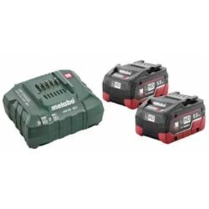 Akumulátor do nářadí a nabíječka, Metabo 685122000, 18 V, 5.5 Ah, LiHD