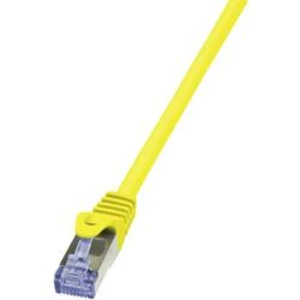 Síťový kabel RJ45 LogiLink CQ5027S, CAT 6A, S/FTP, 0.50 m, žlutá