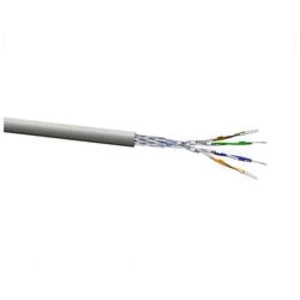 Ethernetový síťový kabel CAT 7 VOKA Kabelwerk 10256600-100, S/FTP, 4 x 2 x 0.128 mm², šedá (RAL 7035), 100 m