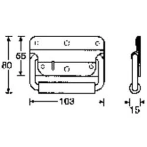 Rukojeť pro rack 3412, ocel