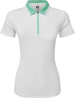 Footjoy Colour Block Lisle White/Mint L Polo košile