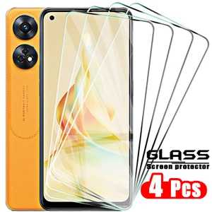 4Pcs for OPPO Reno 8T Glass for Reno 8T 8 7 6 5 4 Pro Lite Tempered Glass Full Protective Screen Protector Reno8 T 4G Lens Glass