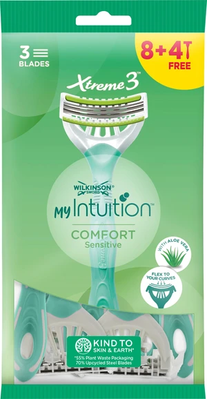 Wilkinson Sword Jednorázový holicí strojek pro ženy My Intuition Comfort Sensitive 8 + 4 ks