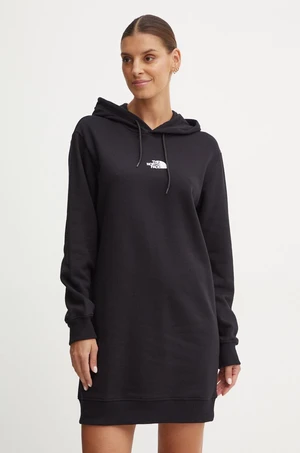 Bavlnené šaty The North Face Zumu Hooded Dress čierna farba, mini, oversize, NF0A89F8JK31