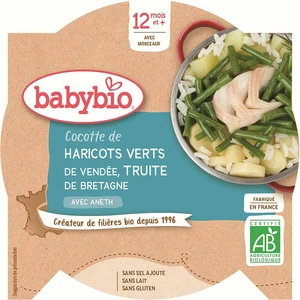 BABYBIO Menu fazuľková panvička so pstruhom 230 g