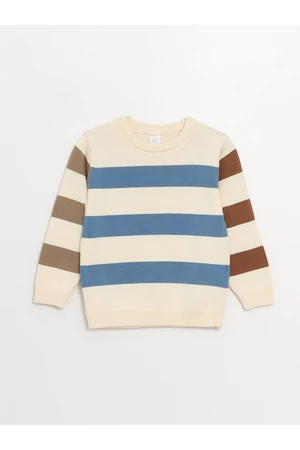 LC Waikiki Crew Neck Striped Baby Boy Knitwear Sweater