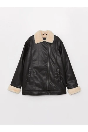 LC Waikiki Leather Look Girls' Coat