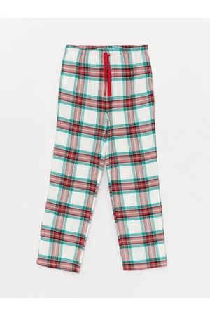 LC Waikiki Plaid Women's Pajamas Bottom with Elastic Waist.