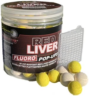 Starbaits plávajúce boilie bright fluo red liver 50 g - 12 mm