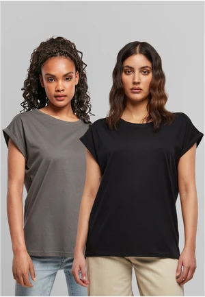 Women's T-shirt Urban Classics - 2 pack grey/black