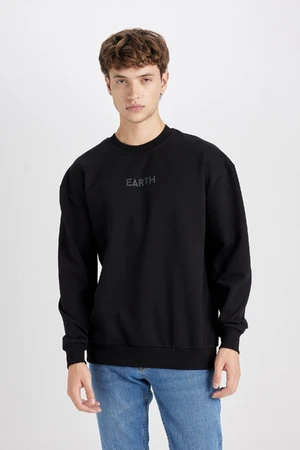 DEFACTO Boxy Fit Crew Neck Printed Sweatshirt