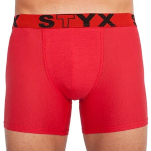 Men's boxers Styx long sports rubber red