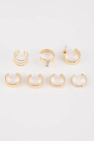 DEFACTO Women's 4-Piece Gold Cartilage Earrings