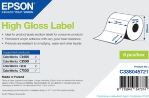 Epson C33S045721 label roll, normal paper, 76x127mm