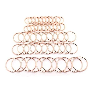 50Piece Book Ring Assorted Set Rose Gold Metal Loopbook Binder Hinge Buckle DIY Binding Ring