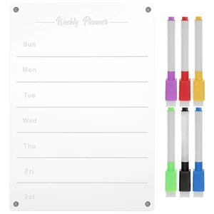 1 Set of Dry Erase Planner Board Magnetic Dry Erase Board Magnetic Acrylic Fridge Board