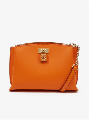 Orange Women's Leather Crossbody Handbag Michael Kors Ruby - Women