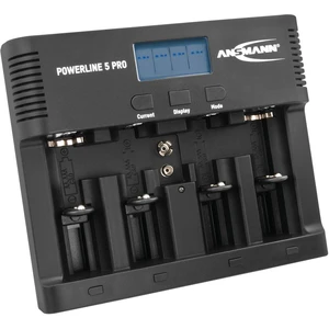 Ansmann Powerline 5 Pro nabíjačka na okrúhle akumulátory NiCd, NiMH micro (AAA), mignon (AA), baby (C), mono (D), 9 V bl