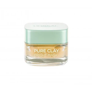 L´Oréal Paris Pure Clay Bright Mask 50 ml pleťová maska pro ženy na všechny typy pleti; na rozjasnění pleti; na unavenou pleť