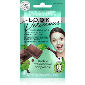 Eveline Cosmetics Look Delicious Mint & Chocolate hydratačná vyhladzujúca maska s čokoládou 10 ml