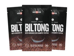 Maso Here Hovězí biltong s kampotským pepřem 3ks