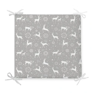 Vianočný sedák s prímesou bavlny Minimalist Cushion Covers Snowflakes and Deer, 42 x 42 cm