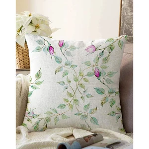 Béžová obliečka na vankúš s prímesou bavlny Minimalist Cushion Covers Roses, 55 x 55 cm